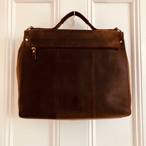 Handcrafted leather briefcase - Picture 2 of 9
